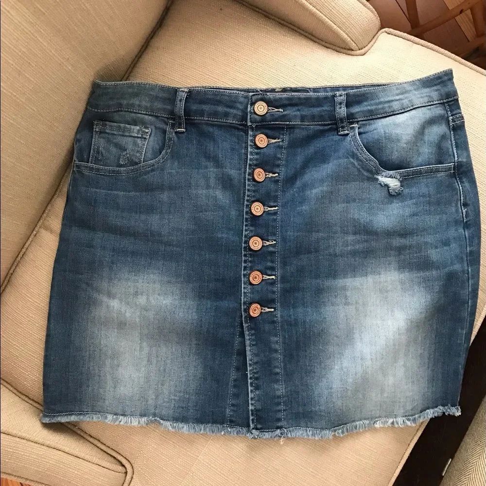 Indigo Rein Jean Skirt - Picture 2 of 4